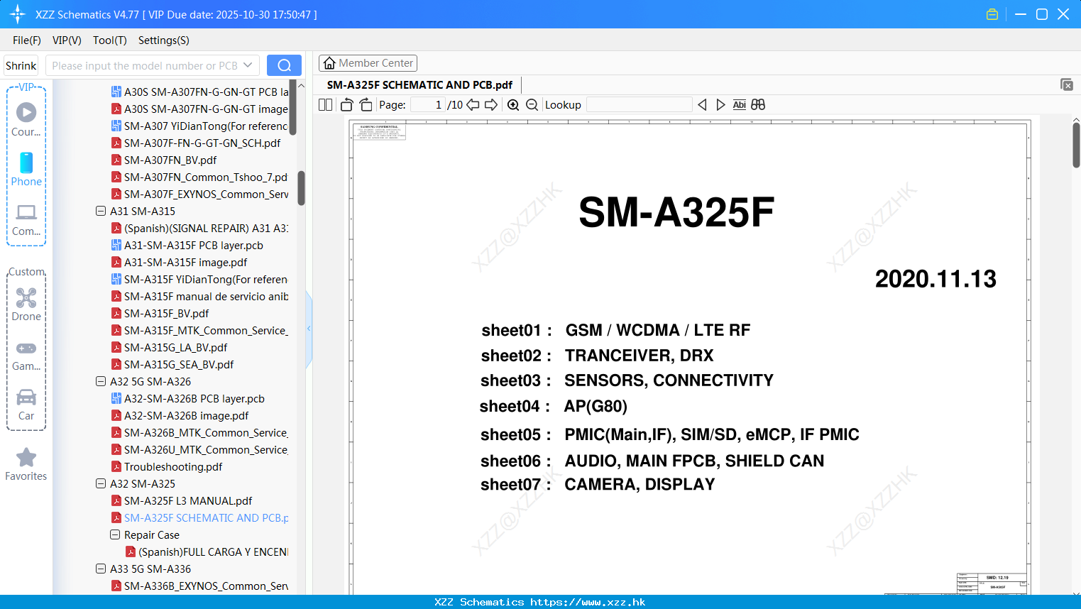 Samsung SM-A325F SCHEMATIC AND PCB